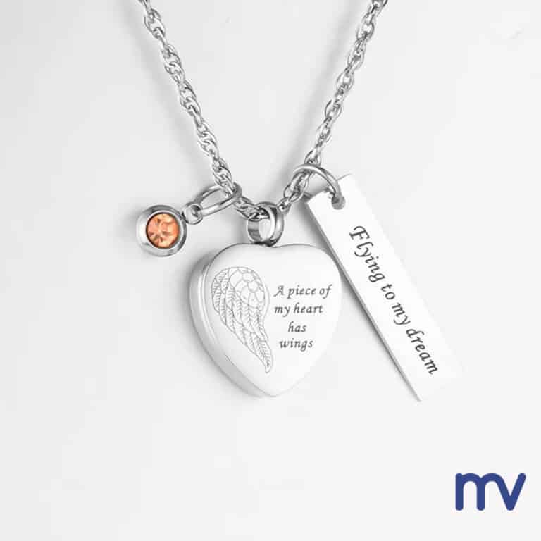 Morivita - Vytex - Chtelnica - Kremačný prívesok | Srdce s kameňmi