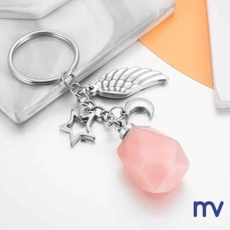 Morivita - Vytex - Chtelnica - Kremačná kľúčenka | Ružový kameň